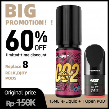 15ML Passion Fruit e-liqiid + 1 Open POD(Tax & Shipping included!)