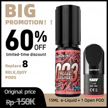 15ML Freeze Lychee Flavor e-liqiid + 1 Open POD(Tax & Shipping included!)