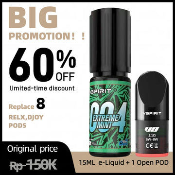 15ML Extreme Mint Flavor e-liqiid + 1 Open POD(Tax & Shipping included!)