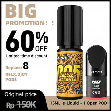 15ML Freeze Blacktea Flavor e-liqiid + 1 Open POD(Tax & Shipping included!)