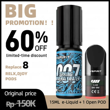 15ML Spring Mineral Water e-liqiid + 1 Open POD(Tax & Shipping included!)