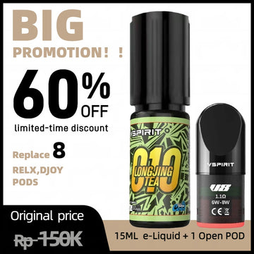 15ML Longjng Tea e-liqiid + 1 Open POD(Tax & Shipping included!)