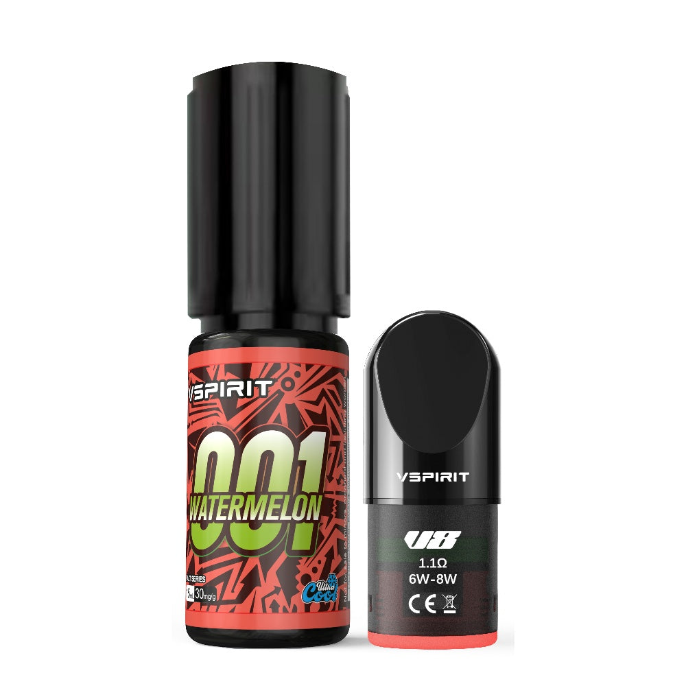 15ML Watermelon  e-liqiid + 1  Open POD（Tax & Shipping included！）